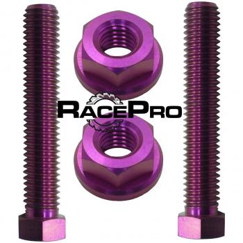 RacePro - Ajustador Cadena púrpura Titanio Eje Tornillos - Yamaha Fzs1000 Fazer 01-05