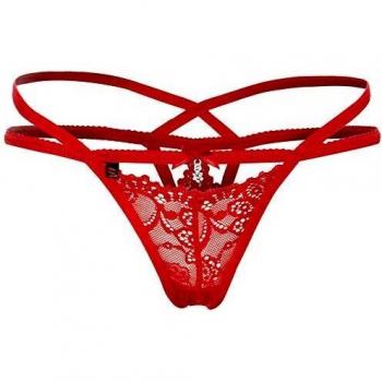 Tanga Obsessive 838-THO-3 L/XL de encaje rojo