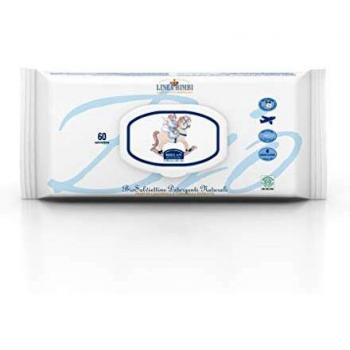 Toallitas Limpiadoras Bebé y Niño Naturales Helan Linea Bimbi Bio, 60 Unidades, con Extractos de Caléndula y Manzanilla, Toallitas Húmedas Desinfectantes, Made in