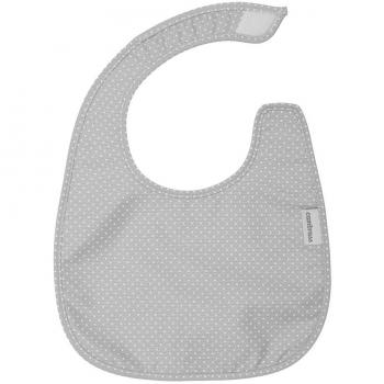 Babero Cuadrado Con Velcro Pic Gris/Mota 20X26 Cm