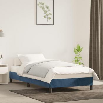 Cama solar sin colchón azul oscuro 90x200 cm en terciopelo Vidaxl
