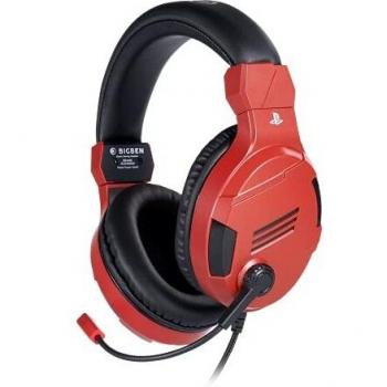BigBen Interactive - Auriculares para Videojuegos con Licencia Oficial PS4 roja – Playstation 4
