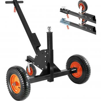 Carro de Remolque Ajustable Vevor, Capacidad de Peso de 1500 Libras, Altura Ajustable de 60-90cm, Diámetro de Bola de 50,8mm, Neumáticos para