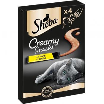 Sheba Creamy Snacks para gatos - 4 x 12 g Pollo