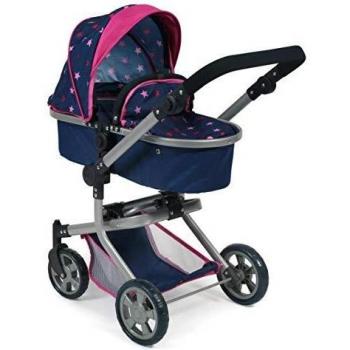 Bayer Chic 2000 595 72 Mika - Carrito para muñecas, color azul marino y rosa