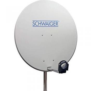 Antena parabólica Schwaiger SPI996.0 de 80 cm, material reflectante acero gris claro, 38.50 dB, compatible DAB/DAB+/WiMAX
