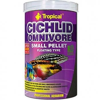 Pellets Pequeños Omnívoros para Cíclidos Tropicales 250ml