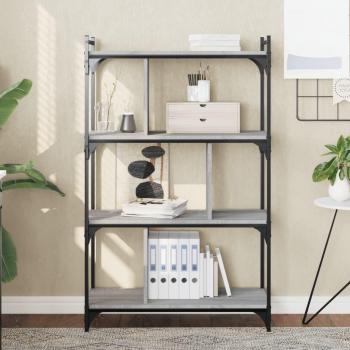 Librería gris Sonoma 4 estantes 76x32x123 cm madera multicapa