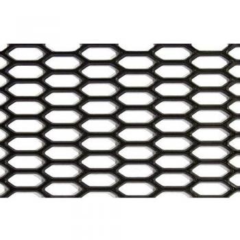 AutoStyle TG 2530 Reja ABS Hex Fine, negro, 18 x 7 mm, 120 x 30 cm
