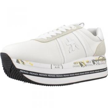 Premiata Women's Beth 5603 Stylish White Sneakers, Size 9 US