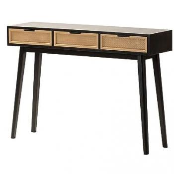 Consola MDF Pino Marrón Negro 106x30x75 cm - Entrada de Casa