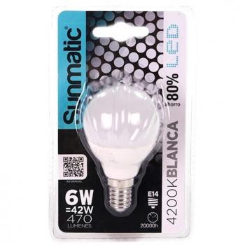 Bombilla Led G45 redonda 3W/5W/6W/7W/8W/9W, luz blanca/fria y amarilla/luz calida 6500K y 3000K, cas
