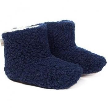 Woolsies - Zapatillas de estar por casa de Lana para niña, color azul, talla 31,5