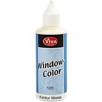 Window Color - Bordes, blanco, 80ml