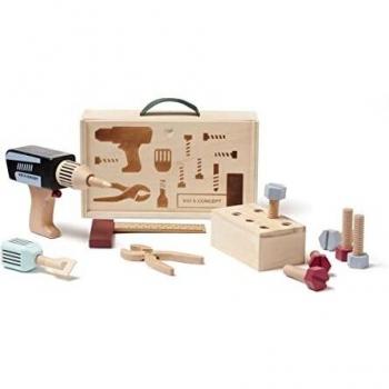 Caja de herramientas de madera Kid's Hub - Kids Concept (21 piezas)
