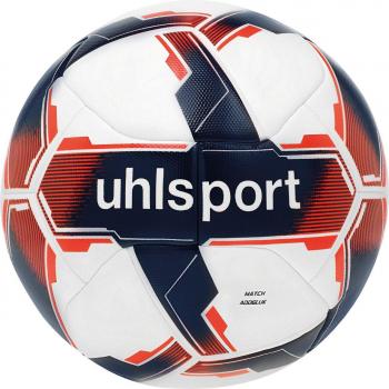 Uhlsport Balón de Fútbol Match Addglue Blanco/Marino/Rojo Fluo Tamaño 5