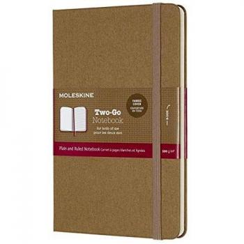 Cuaderno Moleskine Two-Go Clásico Kraft Marrón 11,5x18cm