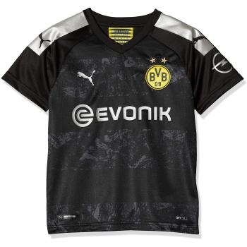 PUMA 2a Equipación 19/20 Borussia Dortmund Replica Niño/ar con Evonik Opel Logo Maillot, Niños, Black, 176