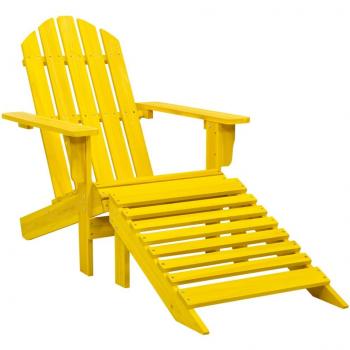 Silla de jardín Adirondack con Abeto amarillo otomano Massello