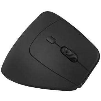 Ratón inalámbrico ergonómico vertical recargable ultraligero con doble conexión USB-A 2,4 GHz y Bluetooth, 6 botones, ajuste DPI, color negro