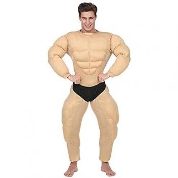 Disfraz de culturista musculoso con tuta y slip para hombre