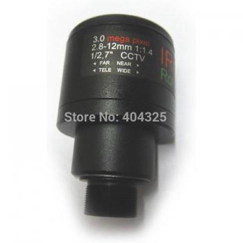 Lente de CCTV HD 3MP con Zoom Manual 2.8-12mm para Cámara de Seguridad