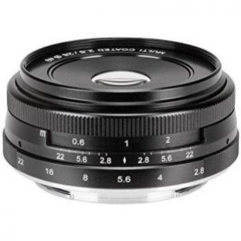 Meike 28mm F2.8 Manual Focus Lens for Sony E-Mount, Black
