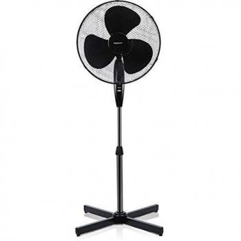 Aigostar Molly 33NFR - Ventilador de Pie Oscilante, 80º, 3 Velocidades, Altura Regulable Hasta 125 cm, Silencioso, Cubierta de Seguridad con Rejilla,