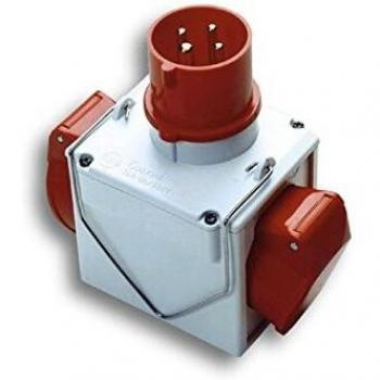 Adaptador Industrial Doble 3P+T 16A 380V IP44