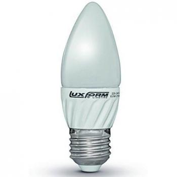 Pack De 4 Bombillas Led E27 En Forma De Vela 230V 2700K, Marca Luxform