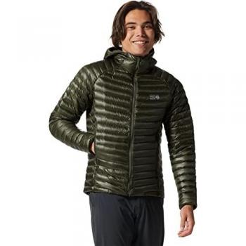 Chaqueta Mountain Hardwear Ghost Whisperer 2 Verde, ligera, aislante, con capucha, diseño compacto y packable, tejido resistente al agua y al viento, talla XL