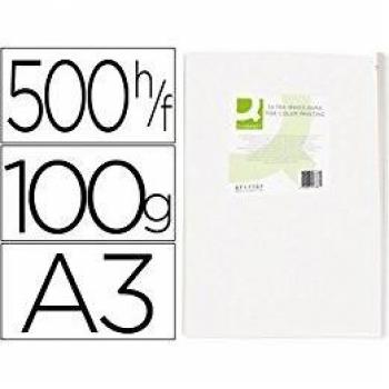 Q-Connect Papel Fotocopiadora Ultra White Din A3 100 Gramos Paquete De 500 Hojas