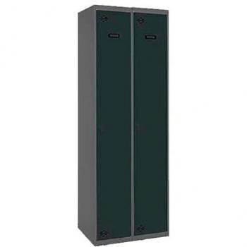 Taquilla Metálica SIMONLOCKER Profesional, 2 Puertas, Montada, Antracita, 1800x800x500 mm