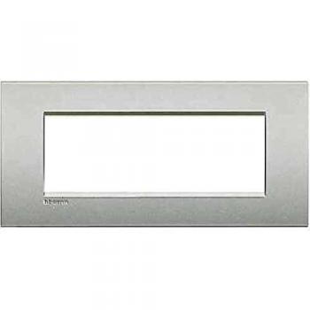 Placa Bticino Living Light Air 7 módulos color blanco perla LNC4807PR