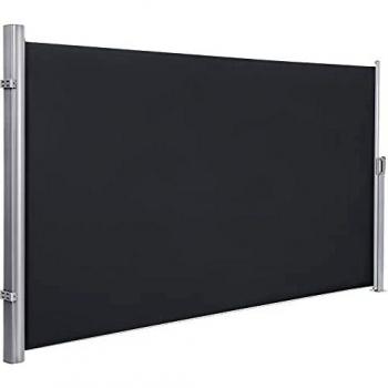 Toldo Lateral Retráctil para Exterior, Gris Antracita / 180 x 350 cm / Aluminio y Poliéster