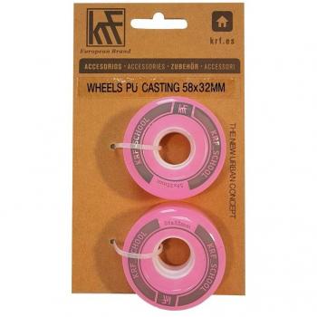Ruedas Patines Quad KRF (2 Uds) - Ruedas de poliuretano, diámetro de 58 mm, dureza 82A, compatibles con patines quad