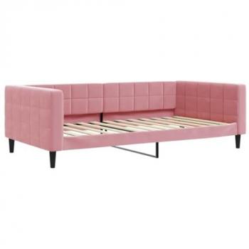 Sofá Cama Terciopelo Rosa 100x200 cm
