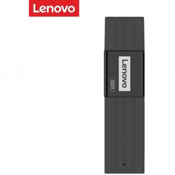 Lector de tarjetas de memoria Lenovo D221 TF USB 2.0 Adaptador de PC de doble ranura color negro