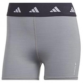 Camisa de Fitness Adidas Hr2875 para mujer en color gris, Leggings cortos Adidas Tf 4'' para mujer en color gris, Mallas cortas Adidas TF Short Tight