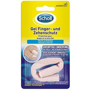 Protector de Dedos y Dedos del Pie de Gel Scholl - Silicona Cortable, Reutilizable, Lavable, Tecnología Gelactiv - 15cm