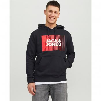Sudadera con Capucha Jack & Jones para Hombre, Logo Corp, Color Negro, Talla M