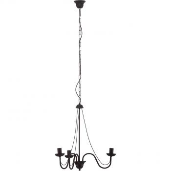 Lámpara de araña Malbo de 3 luces en negro, diseño moderno, acabado en negro mate, dimensiones de 60 cm de diámetro, ideal para decoración contemporánea