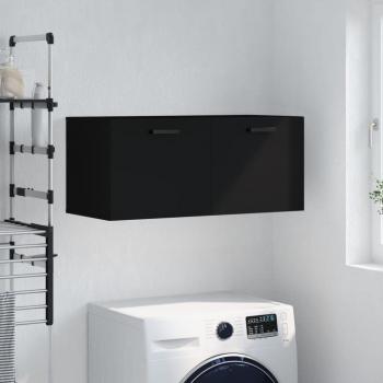 Mueble de pared negro 80x36,5x35 cm madera multicapa Vidaxl