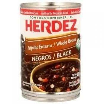 Herdez - Frijoles Negros Enteros - Comida Mexicana - 410 Gramos