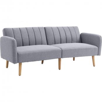Sofá-cama Homcom 2 plazas gris 73x173x75 cm