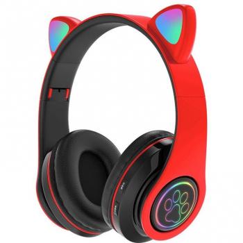 Auriculares Inalámbricos Bluetooth 5.0 con Forma de Oreja de Gato para Chica - Cascos Deportivos de Larga Duración para Móvil