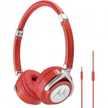 Motorola Pulse 2 - Auriculares con cable, color rojo