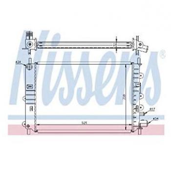 Radiador de refrigeración del motor NISSENS 62217A