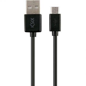 Cable de 1 m, Conectores USB y Micro USB, Negro