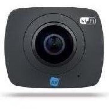 NK AC3091-36D - Cámara Acción Deportiva 360º, FullHD 1080p, Doble Óptica, Sistema Realidad Virtual, Soporte 360º YouTube, 1400 mAh, Micrófono, Compatible Android & iOS, Trípode de Regalo, Negro